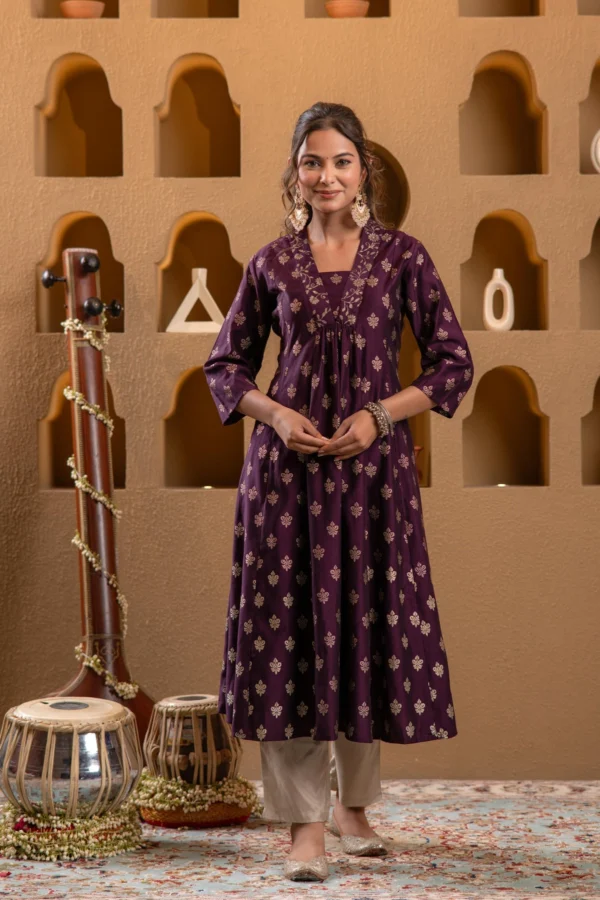 Purple Gold-Printed Anarkali Kurta.jpg